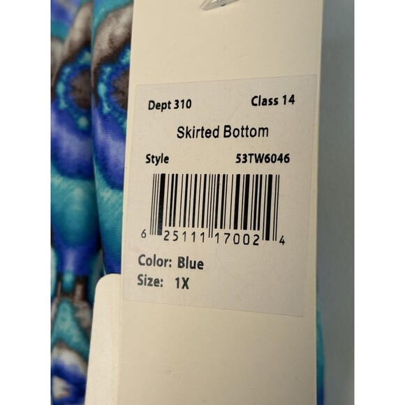 Costa Sol Swim Skirt Sz 1X New Blue- See My Other Listings For Matching Tankini - Picture 3 of 5